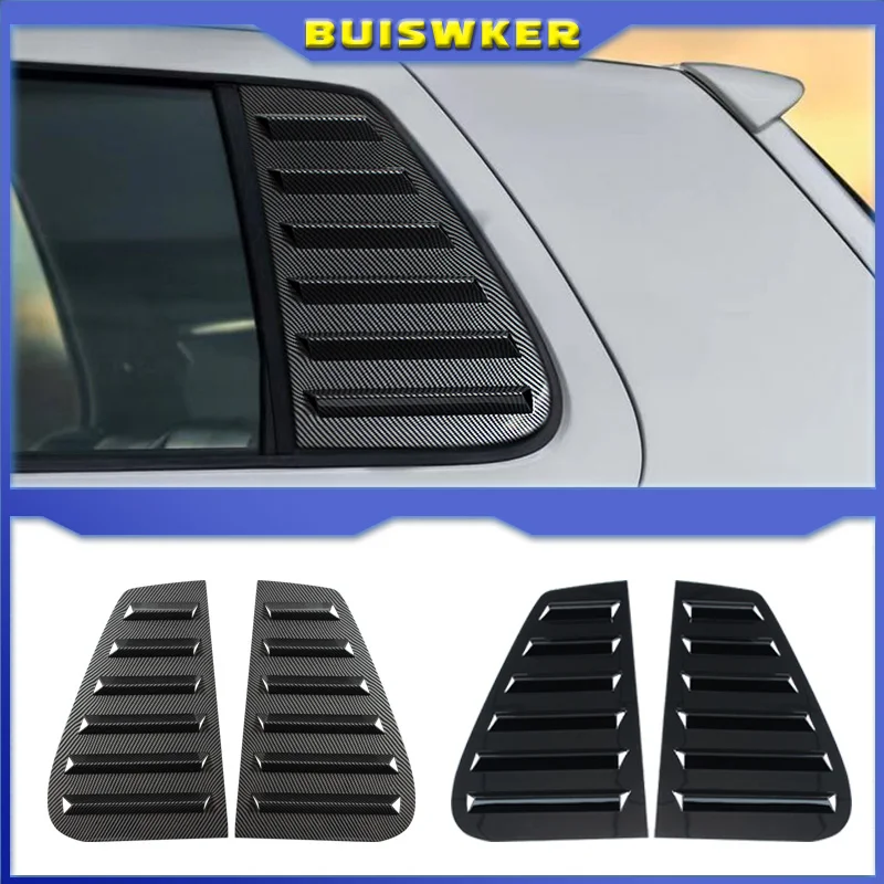 A Pair Car Rear Side Window Shutter Cover Trim Window Louver Side Air Vent Trim For VW Golf 4 MK4 1997-2006