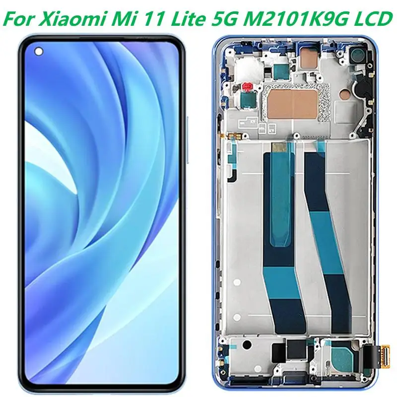 

6.55 Original For Xiaomi Mi 11 Lite M2101K9AG LCD Display With Frame Mi11Lite 5G M2101K9G LCD Touch Screen Digitizer Assembly