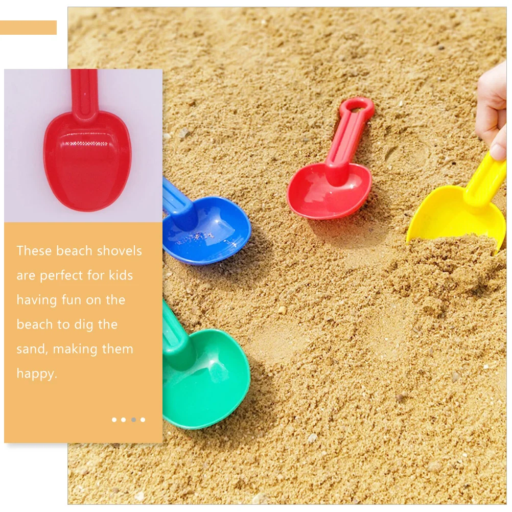 8 stks Kleurrijke Strand Schoppen Speelgoed Plastic Mini Schoppen Speelbal voor Kinderen Strand Zand Graven Speelgoed kinderen