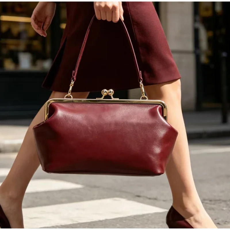 Retro-Rahmen-Clutch-Handtasche im europäisch-amerikanischen Stil, große Muscheltasche, Designer-Luxus-Abendtasche, modische Schultertasche – Detail 6