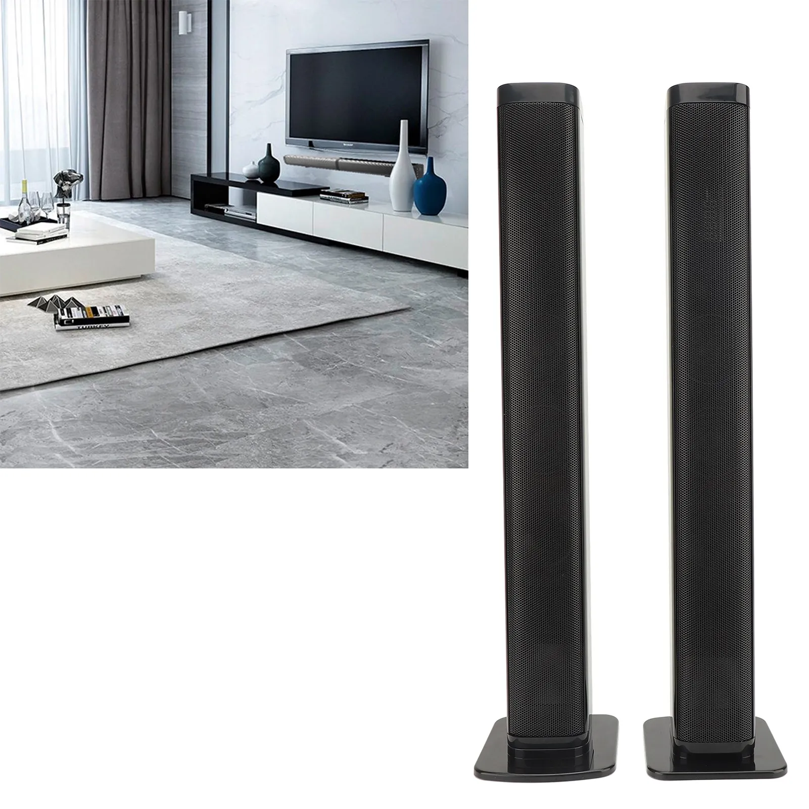 2 in 1 Separable Soundbar Bluetooth TV Speaker Wall Mounted with HD Multimedia Cable for Home Theater 100‑240V