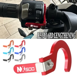 Motorcycle For HONDA NX500 NX 500 nx500 2023 2024 2025 Horn Switch Button Shell Extension Bracket Parts Keyboard lengthening