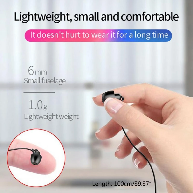 سماعة رأس خفيفة الوزن تعمل على إلغاء الضوضاء مع ميكروفون، يمكن ارتداؤها بشكل مريح لمدة 24 ساعة، مثالية للنوم