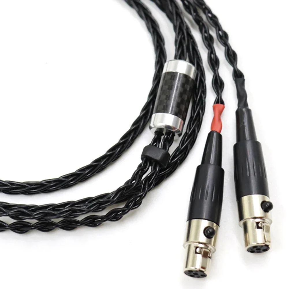 TOP-HiFi Black Silver Plated 2.5/3.5/4.4mm/XLR Balanced Earphone Headphone Upgrade Cable for Audeze LCD-3 LCD3 LCD-2 LCD2 LCD-4