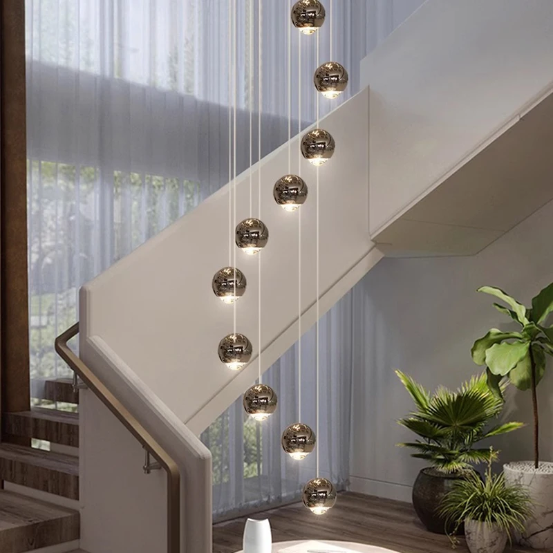 Modern home decoration crystal chandelier, stair Pendant lamp, living room Pendant lights, interior lighting
