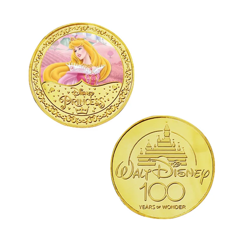 MINISO 12-prinses gouden muntencollectie souvenirmunt kinderen verjaardagscadeau kinderen speelgoed collectible cartoon anime randapparatuur