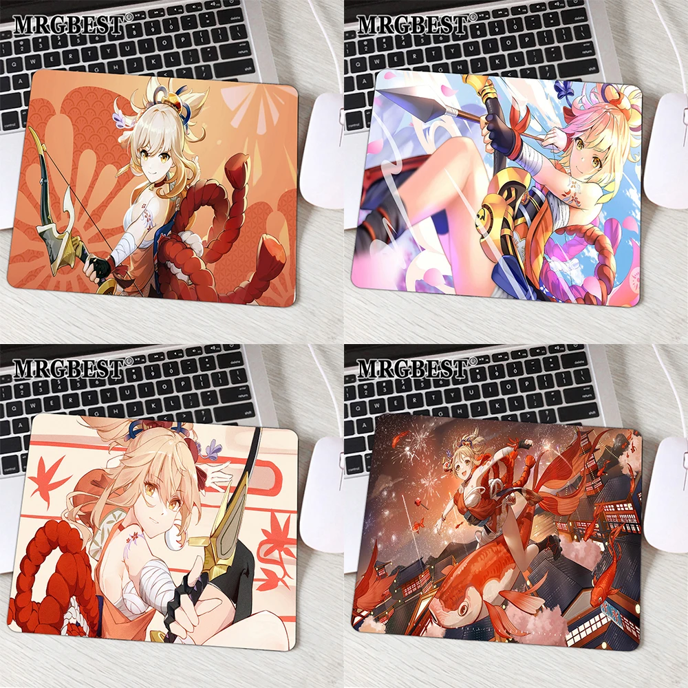 

Yoimiya Genshin Impact Cute Mouse Pad Gamer Accessories Mouse Carpet Silicone Mat Table Pads Games Mat Setup Gamer Table for Pc