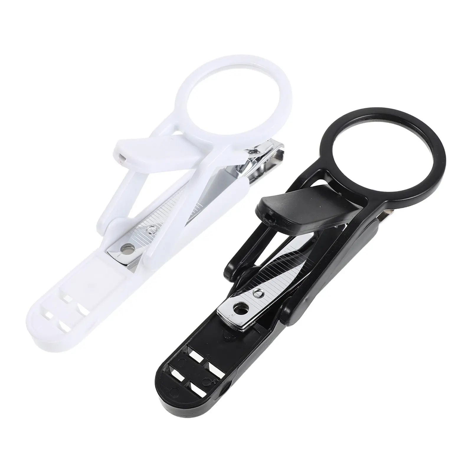

2Pcs Portable Magnifying Nail Clippers for Seniors Elderly Long Handle Ergonomic Fingernail Toenail Trimmer with 2X Magnifier