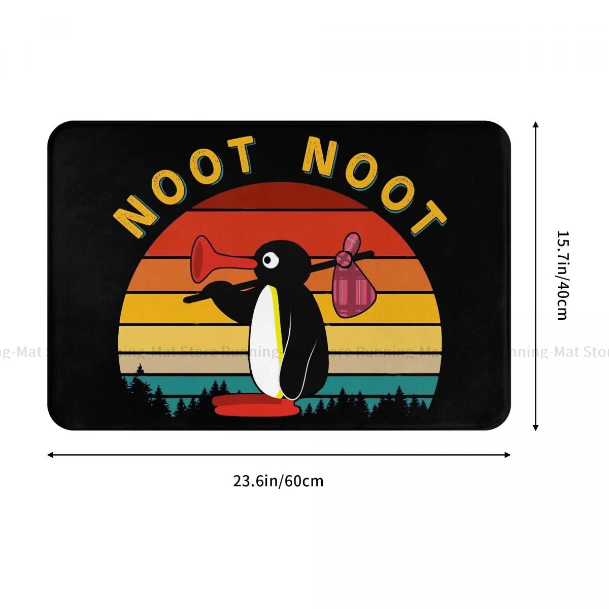 Pingu Pinga Clay Animation Anti-Slip Doormat Living Room Mat Retro Hallway Carpet Welcome Rug Indoor Decorative