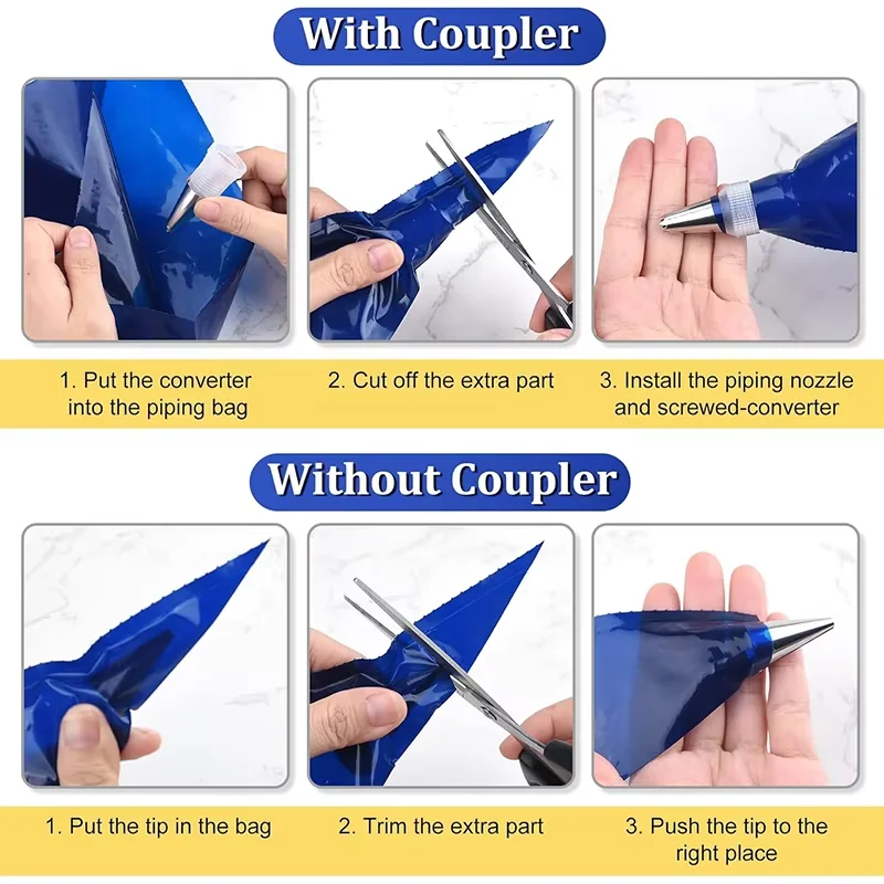 أكياس الأنابيب الكبيرة القابل للتصرف 21 بوصة أكياس الأنابيب القابل للتصرف المضادة للانفجار أكياس الثلج سميكة المعجنات لتزيين الكعك الصقيع