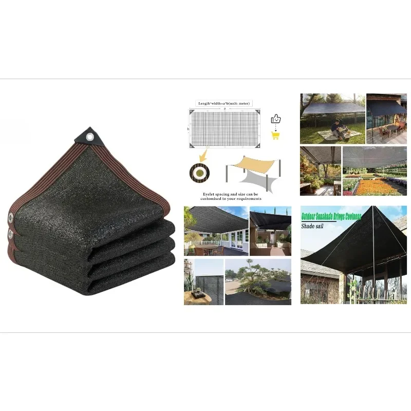 1pcs 4X6 Meters Sunshade Net 95% UV-resistant, with Grommets, Outdoor Shading Cloth for Greenhouses, Chicken Coops, and Cars