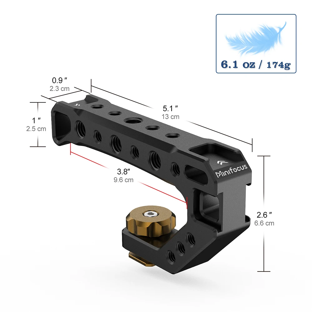 Universal DSLR Camera Rig Top Handle 4 Cold Hot Shoe Adapter Mount for Monitor LED Light Microphone Metal Cheese Handle Grip images - 6