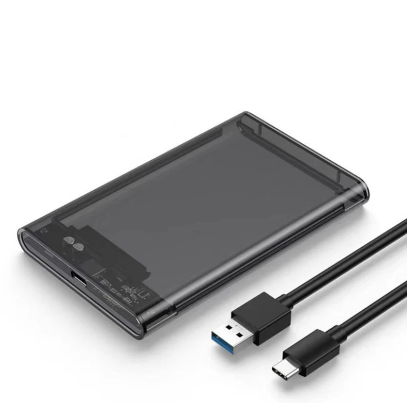

ABS Hard Drive Box USB 3.1/Type C External HardDrive Enclosure For 2.5 Inch HDD And SSD Transparent Portable Storage Devices