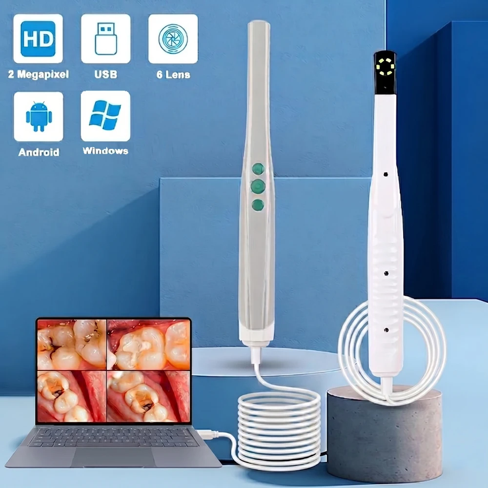 

Портативная интраоральная камера 2 МП HD USB с 6 светодиодами, стоматологический эндоскоп для Android, Windows, ПК, инструмент для визуального осмотра зубов, уход за полостью рта