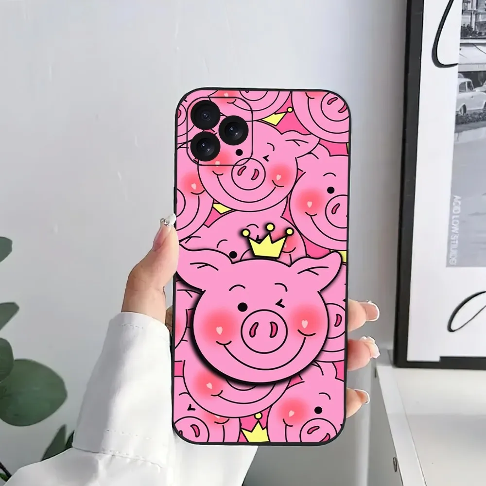 Cartoon P-Percys Pig Phone Case For iPhone 15 14 13 12 11 8 Mini Xr Xs X Xsmax Pro Max Plus Shell