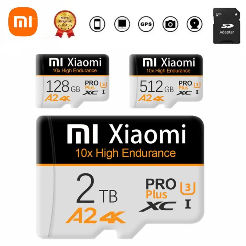 Original Xiaomi Micro SD Card 2TB 1TB 512GB High Speed Memory Card 256GB 128GB Class TF Card for Drone Equipment Audio PC