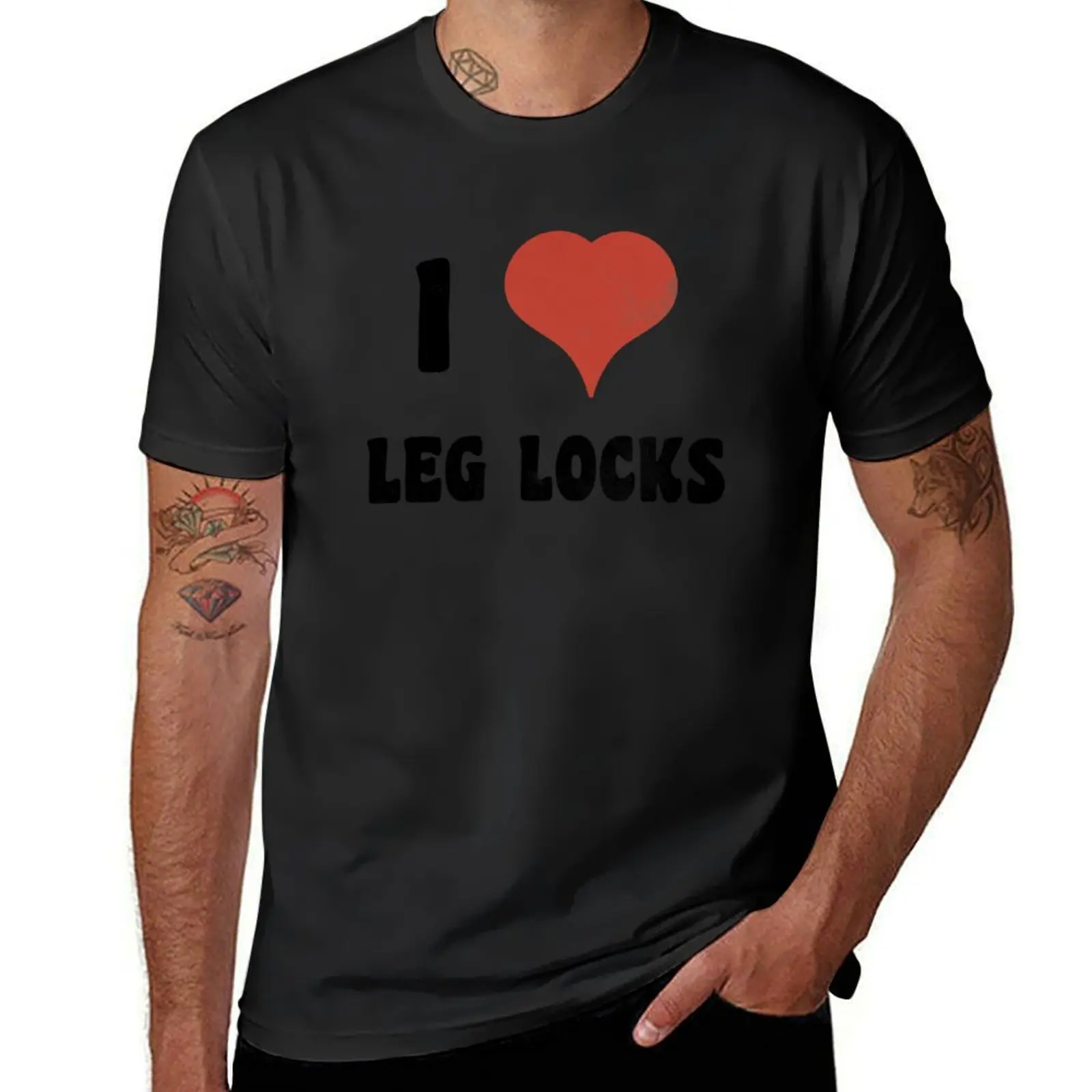 I Heart Leg Locks - Brazilian Jiu-Jitsu T-Shirt Blouse plus size tops oversizeds mens graphic t-shirts hip hop