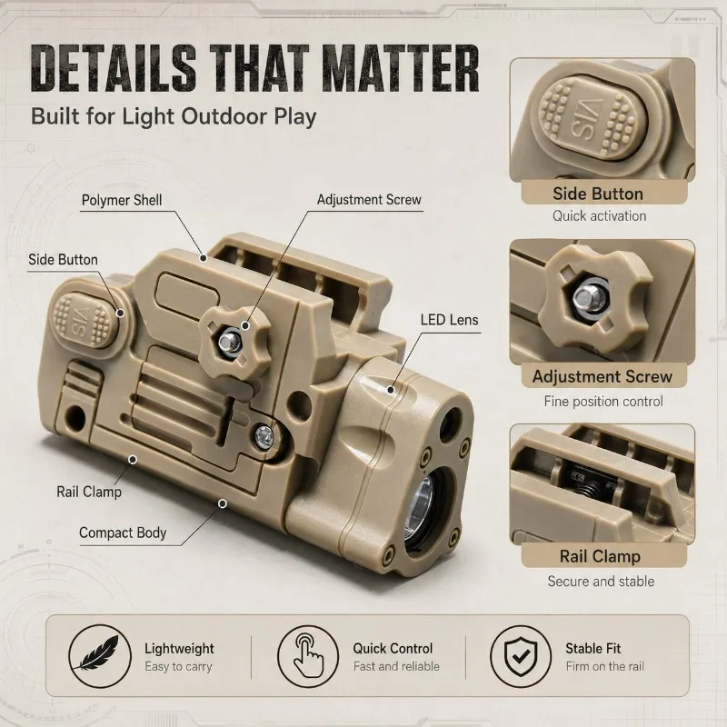 SBAL PL Portable Two Color Aiming Light Red Dot Flash Lamp 20mm Rail Airsoft Hobby Accessories