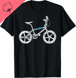 Old School Vintage 80's 90's BMX for Retro Bike Riders T-Shirt Cotton Men Clothing Graphic T Shirts Camisas Streetwear