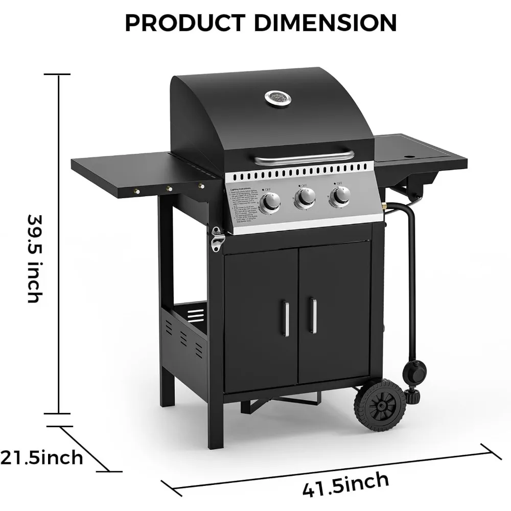 Imagem -06 - Grill a Gás Propano para Cozinhar ao ar Livre Queimadores Ideal para Churrasco 30.000 Btu