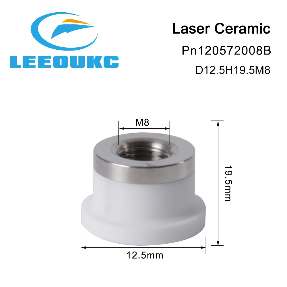 LEEOUKC Rraytools Laser Ceramic 120572008B for Raytools Laser Head Nozzle Holder M8 D19.5 BT210S BM240S BM109 BM111 Laser Head