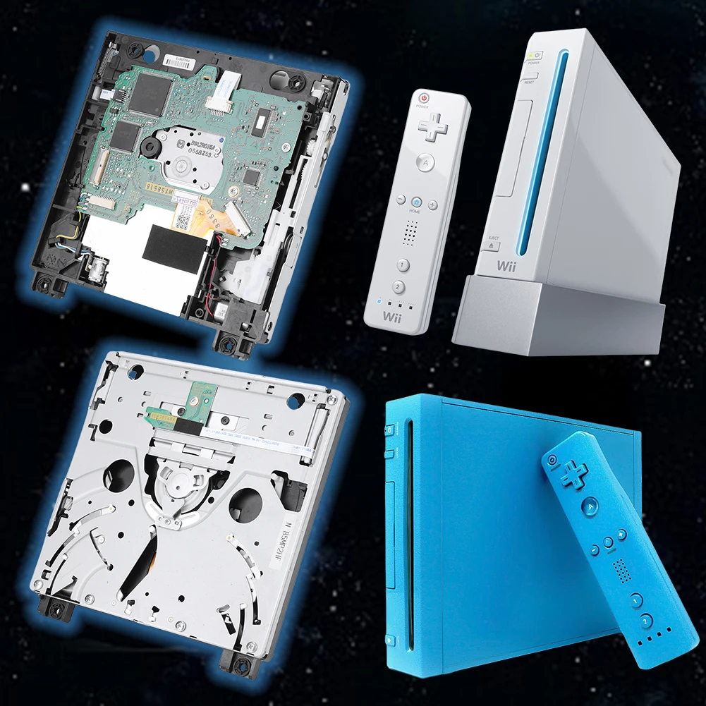 قارئ قرص محرك أقراص دي في دي بديل ، وحدة ماسح ضوئي ، قطع إصلاح لوحدة تحكم نينتندووي D2E ، ملحقات مشغل الألعاب