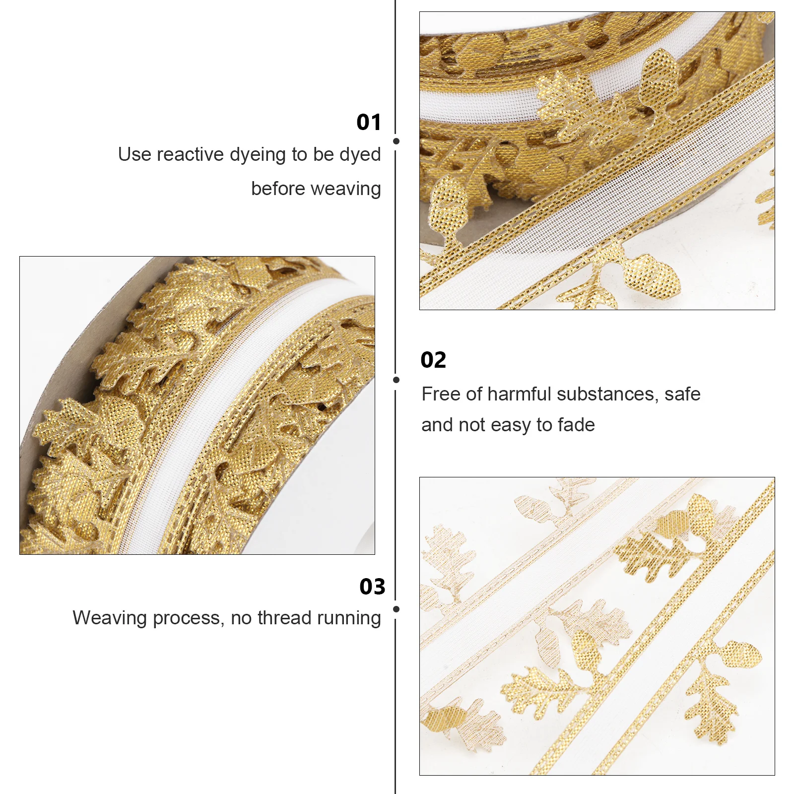 Lace Ribbon Embossed Decor DIY Supplies Elegant Wedding Dress Accessory Long Lasting Use Lace Flowers Embossed Ribbon