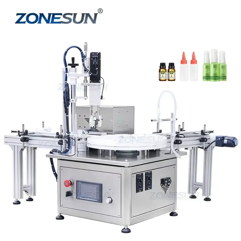 Hot 2026 Automatic Peristaltic Pump Desktop Monoblock Perfume Liquid Vial Roll-on Bottle Filling Capping Machine With