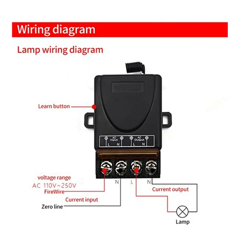 ABZW AC 220 В 30A 1CH 433 МГц беспроводной пульт дистанционного управления радиочастотный релейный приемник + передатчик выключения/включения