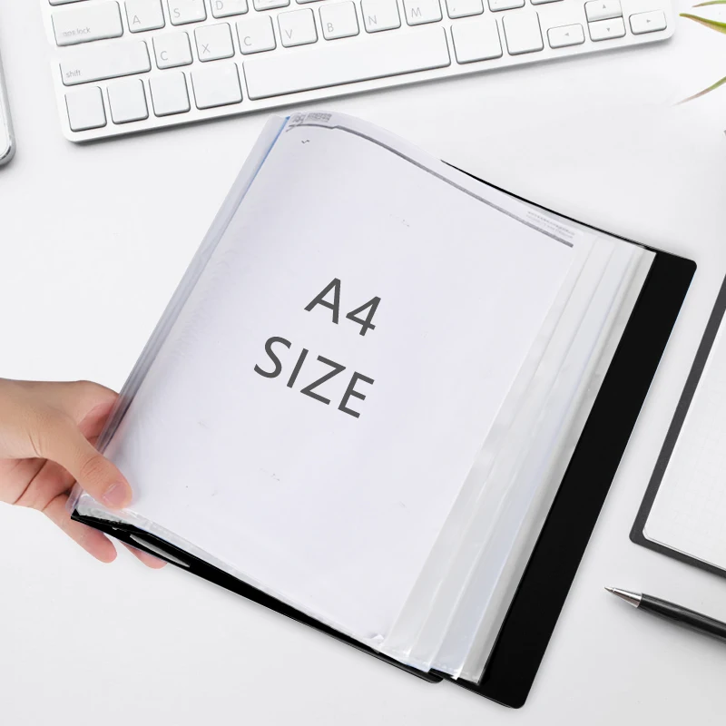 40-page black information book extra-thick loose-leaf folder music folder pregnancy test paper storage bag for students