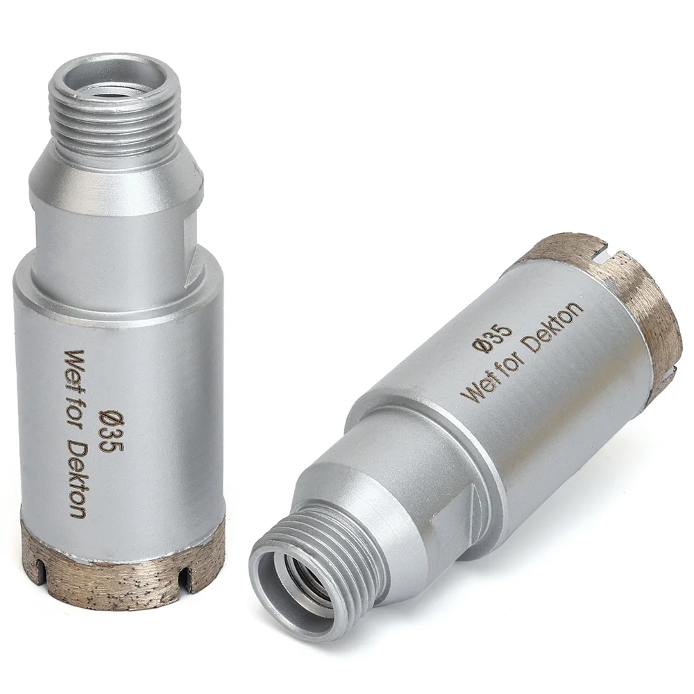 Panfreet Cnc Diamond Core Bits 35mm Stone Core Bits With M14 female & 1/2 Gas Arbor Wet For Porcelain Tile,Dekton and Neolith