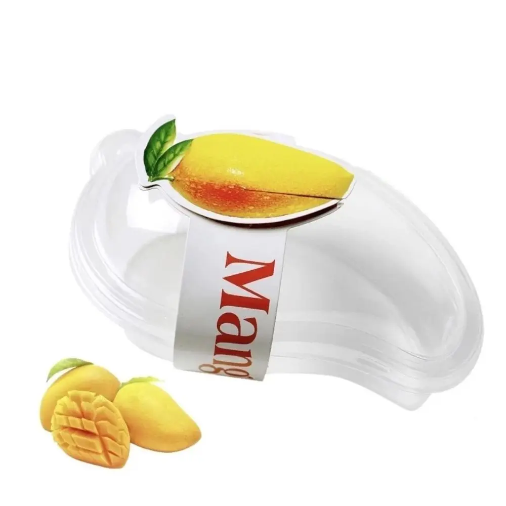 50pcs Transparent Mango Cake Box Baking Packaging Box Large Capacity Cupcake Plastic Box with Lid Mango Box