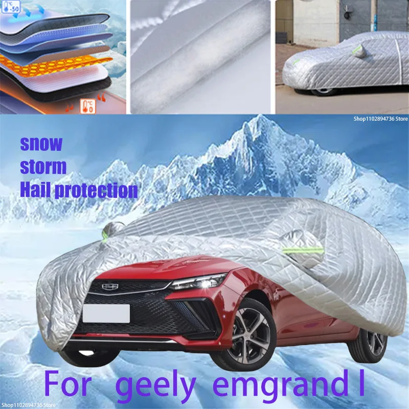 For geely emgrand l Outdoor Cotton Thickened Awning For Car Anti Hail Protection Snow Covers Sunshade Waterproof Dustproof