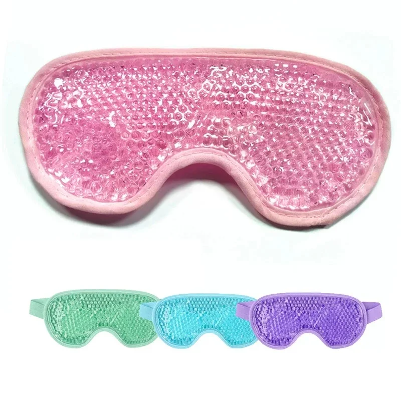 New Gel Eye Mask Reusable Beads for Hot Cold Therapy Soothing Relaxing Beauty Gel Eye Mask Sleeping Ice Goggles Sleeping Mask