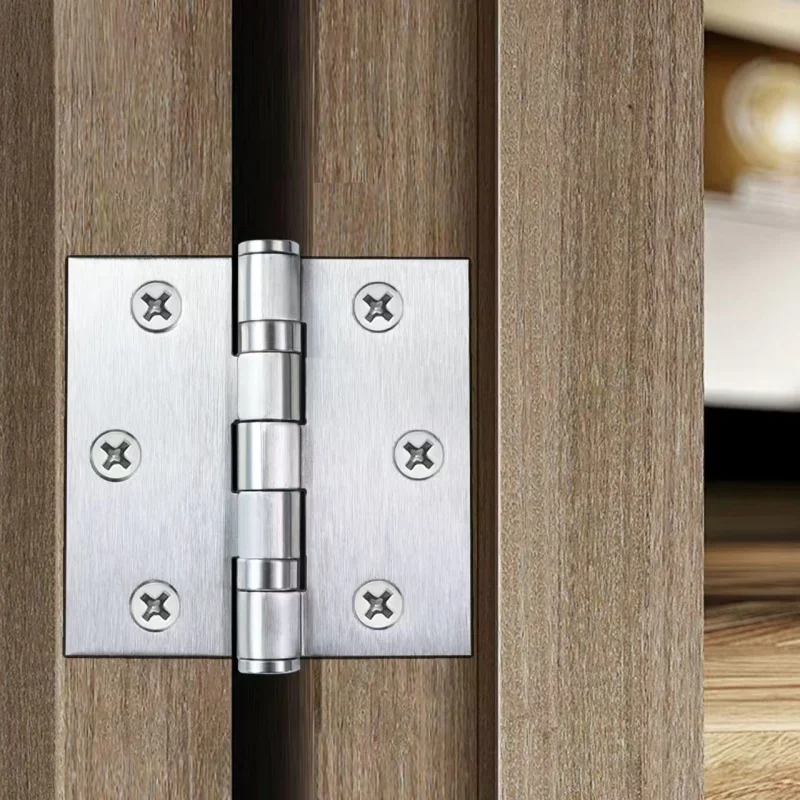 2/10/20 pcs  6 Holes Hardware Stainless Steel Hinges Door Connector,Bookcase Window Cabinet Door Fitting, Furniture Accessories