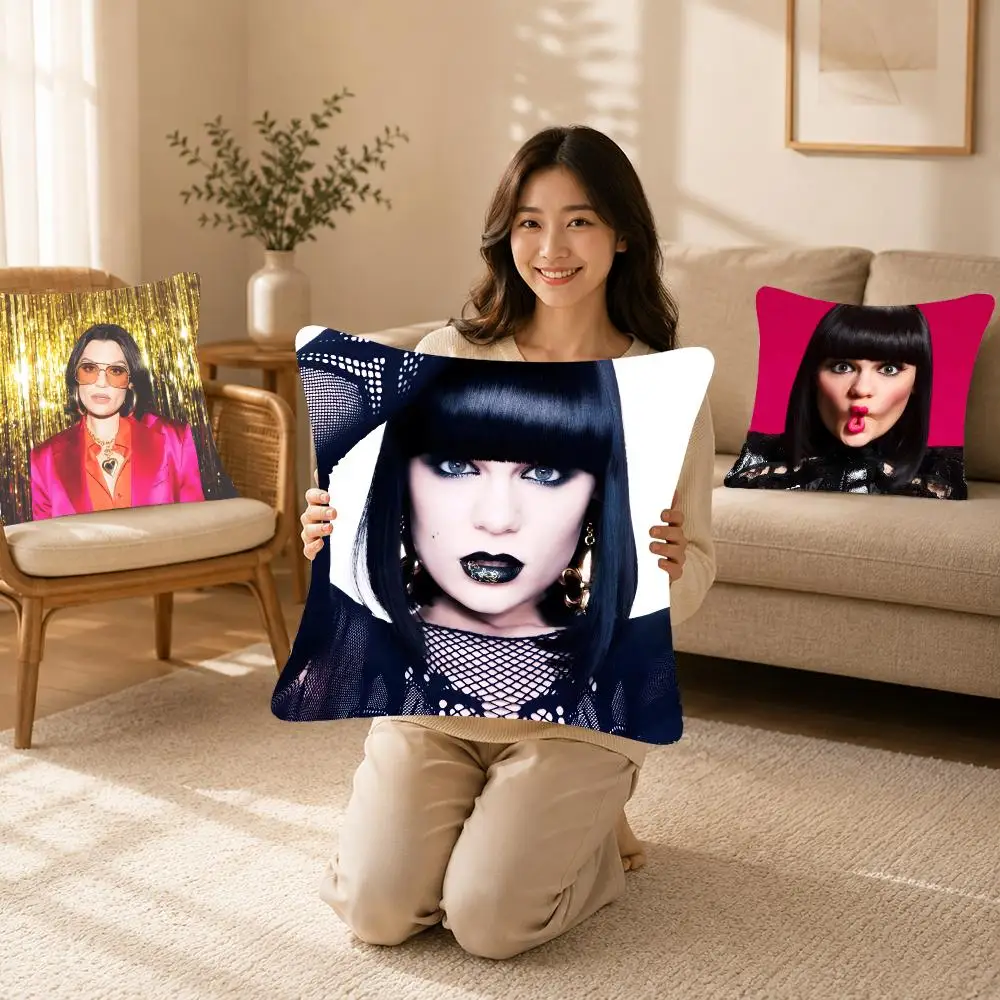 Powerful Singer J-Jessie J Cushion Cover Bedroom bed reading backrest cushion Festive plush holiday Soft plush throw