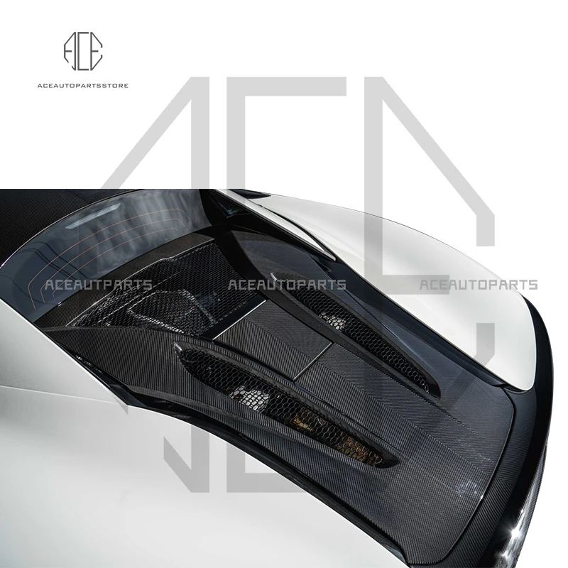 Dry Carbon Fiber Engine Lid For Mclaren 540C 570S 570GT OEM Style Engine Cover Engine Bonnet Body Kit Replacement