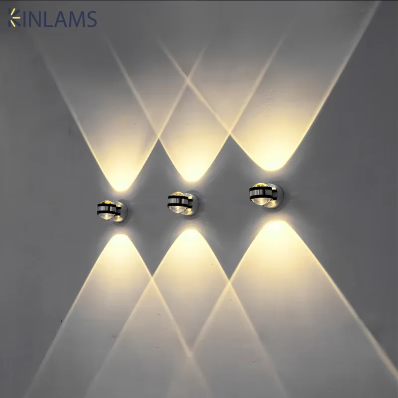 

Light Up And Down Double-sided Crystal LED Wall Light Hotel Restaurant Living Room Corridor Decoration Background Wall Light