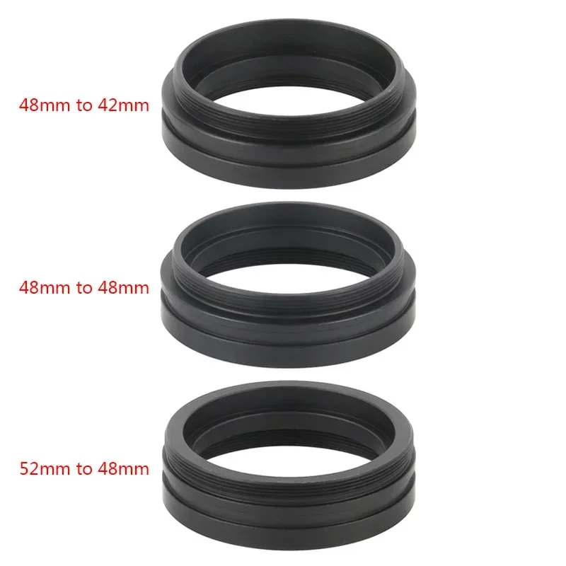 M48 To M42 M48-M52 Microscope Barlow Objective Lens Adapter M48X0.75 Thread Metal Ring for Zoom Stereo Microscope
