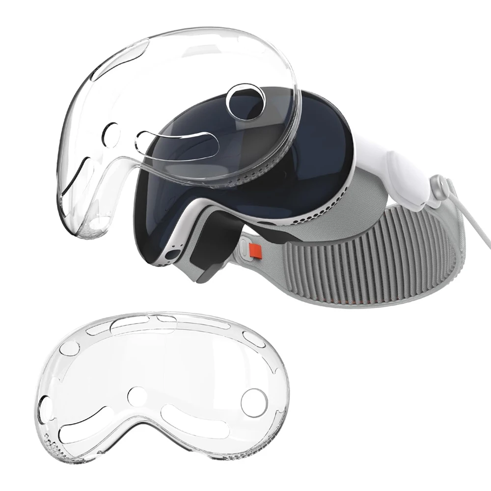 غطاء حماية من مادة TPU متوافق مع حافظة Apple Vision Pro المضادة للخدش لملحقات مضيف سماعات الرأس Vision Pro VR