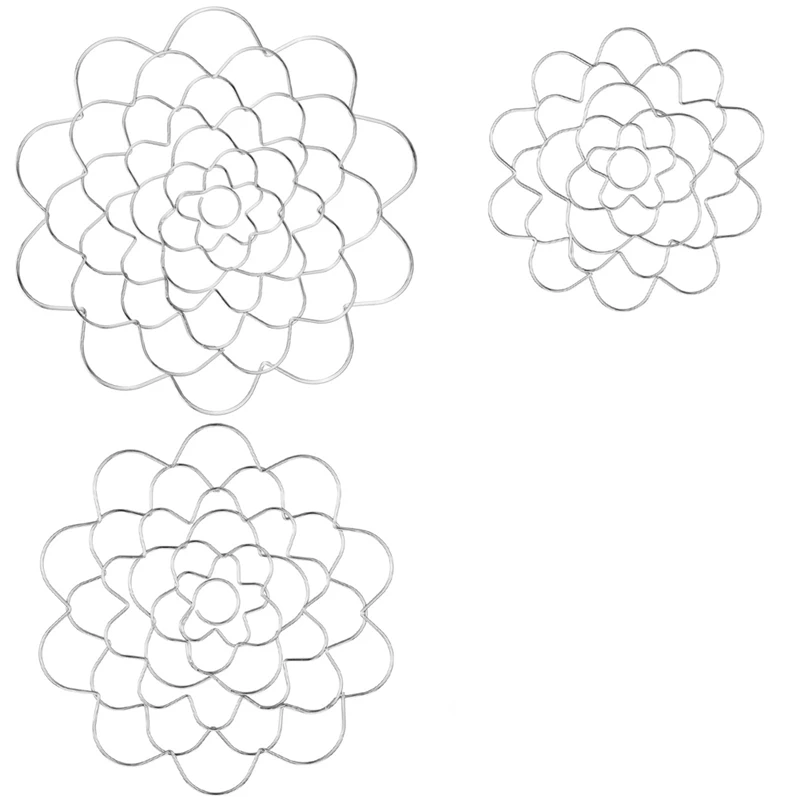 Soportes de Metal de fácil arreglo para florero, 5 pulgadas, 6 pulgadas, 7 pulgadas, 3 piezas