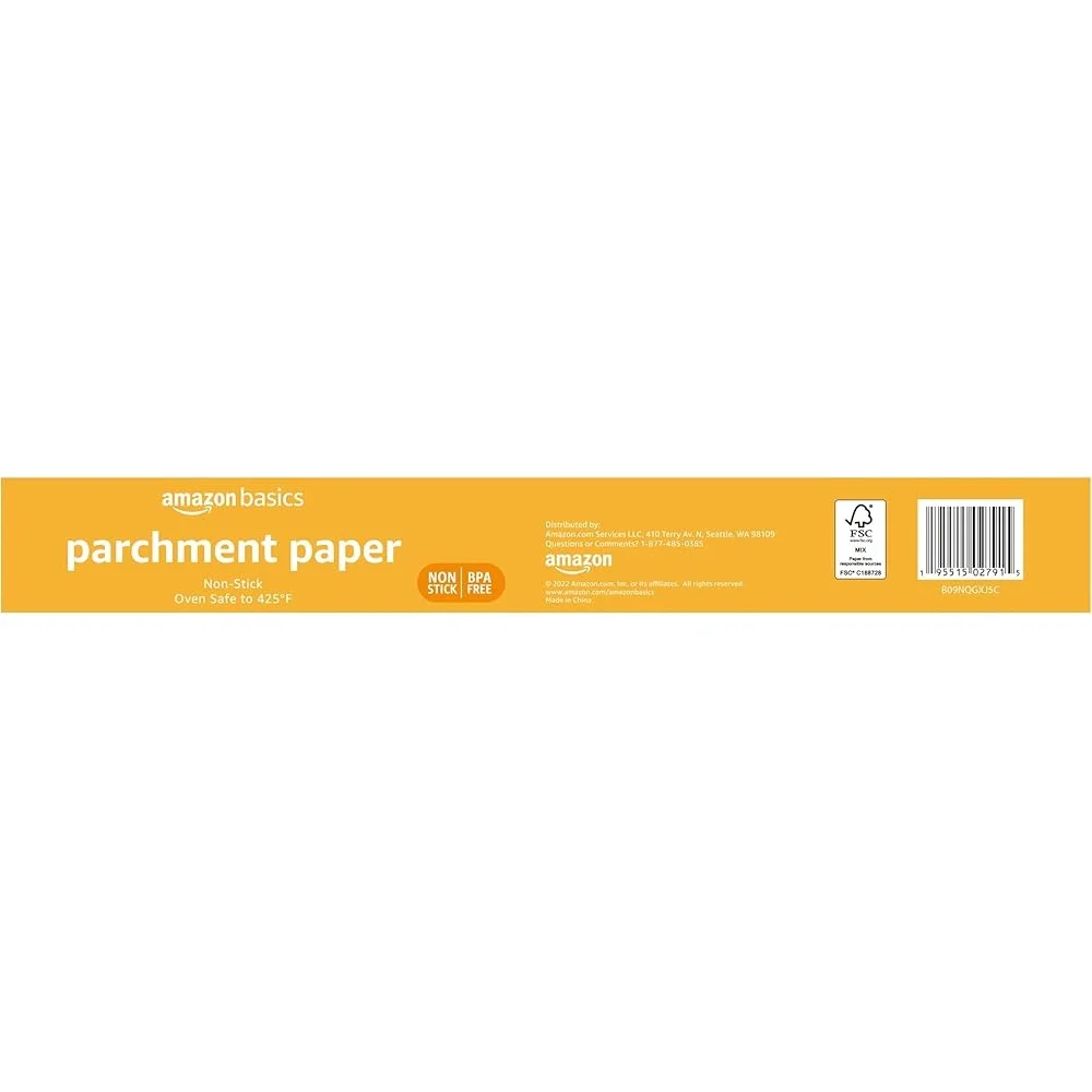 Parchment Paper Roll Non-Stick Baking Paper 90 Sq Ft Oven Safe 15 Inch Wide FSC Certified Cooking Sheets Baking