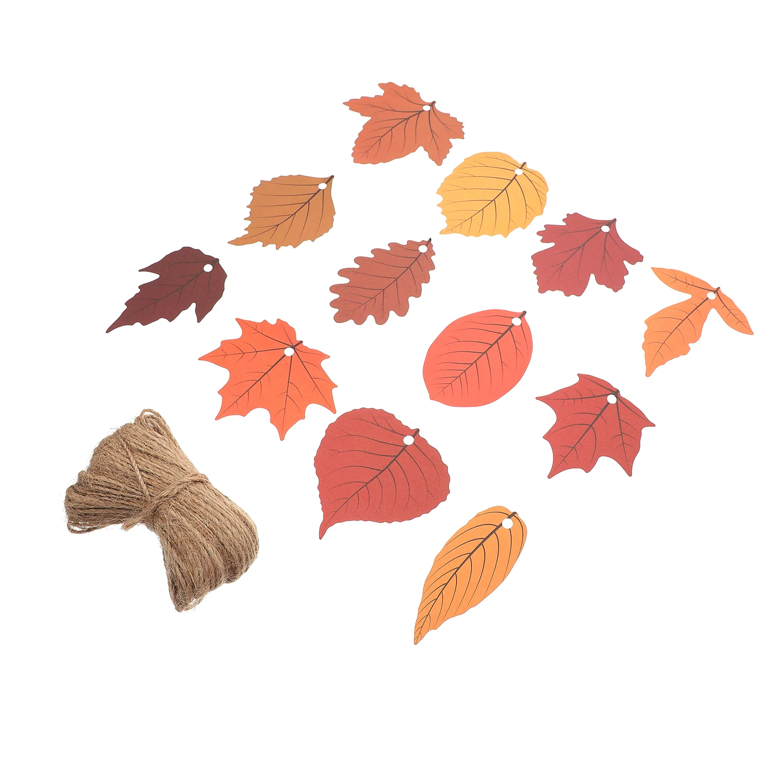 120 Pcs Maple Leaf Decorative Hang Tag Hanging Tags Fake Leaves Pendants Thanksgiving Day Ornaments