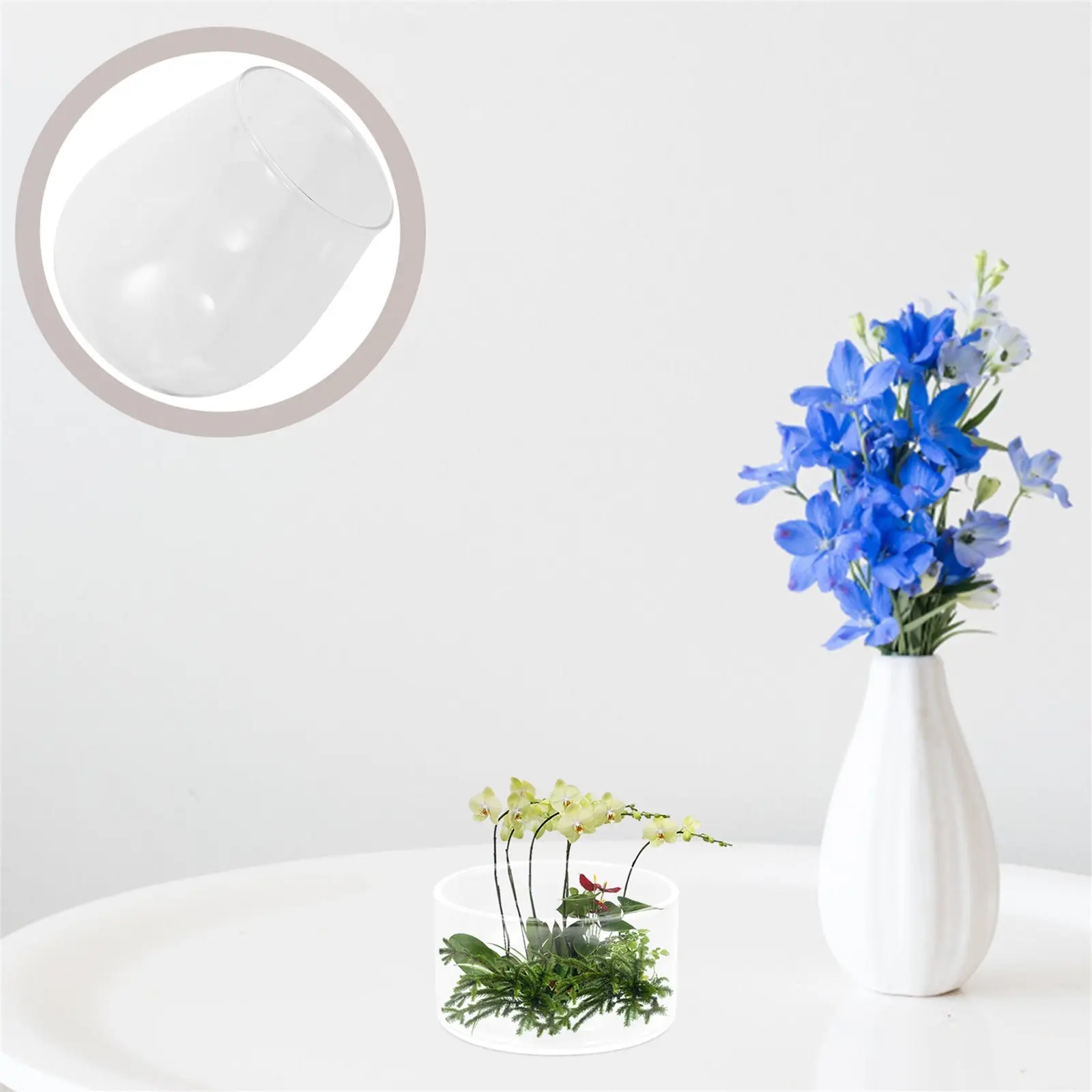 Micro Landscape Terrarium Ecological Bottle Glass DIY Plant Container for Home Garden Office Decor Clear Sturdy Landscape Bottle
