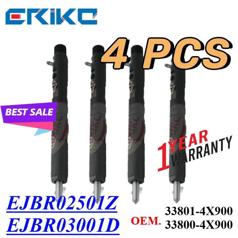4PCS EJBR03001D Auto Accessory Injectors EJBR02501Z (33801-4X900) FOR KIA Frontier, Pregio 2.9L CRDi Pick-up 33800-4X900
