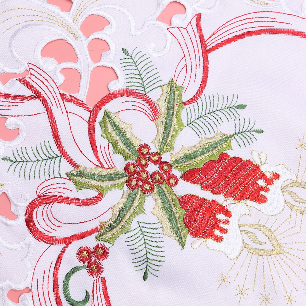 

Triangle Table Runner Christmas Embroidery Tablecloth Long Table Cover Decor for Home Restaurant Hotel (40*180cm)