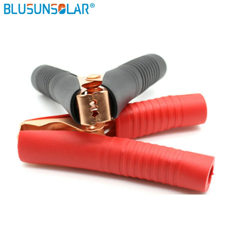 Alligator Clips 100A Red + Black 80mm Crocodile Car Caravan Van Battery Test Lead Clips Best Promotion Connector Plug Power