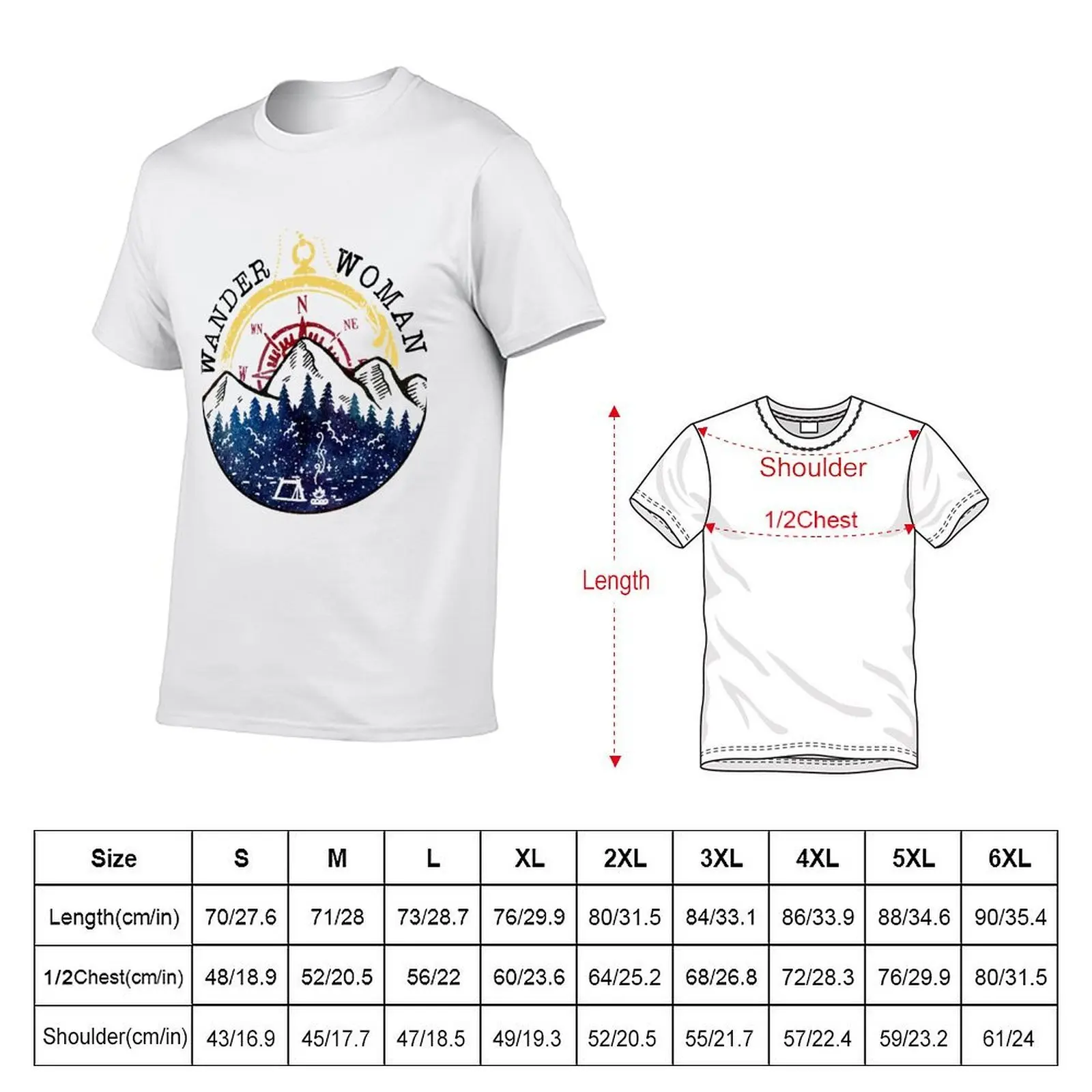 Camping Wander Woman Hiking Vintage T-Shirt men t shirt cotton 100% t shirts cotton 100% T-Shirt
