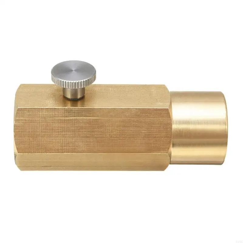 

83XC Long CO2 Cylinder Adapter Brass Fitting Strong Soft Drink Charges Valves for Carbonation Systems Universal Compatibility