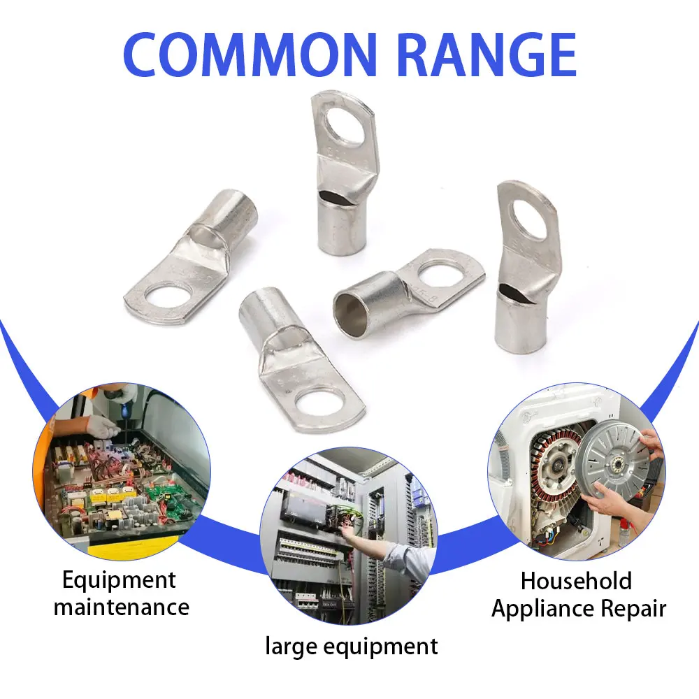 140pcs Assortment Car Auto Copper Ring Terminal Wire Crimp Connector Bare Cable Battery Terminals Soldered Connectors Kit HX-50B